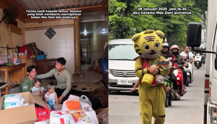Dani Badut Jalanan yang Ditinggal Istri Sudah Terima Donasi dan di Buatkan Norek