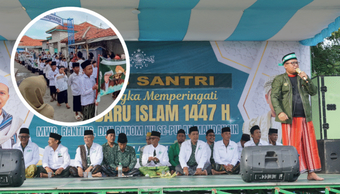Kirab Santri Warnai Pekan Muharram di Pulau Mandangin, Ribuan Santri Padati Jalanan