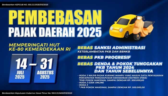 Program Pemutihan Pajak Jatim 2025 Resmi Dimulai, Ini Syarat dan Jadwalnya