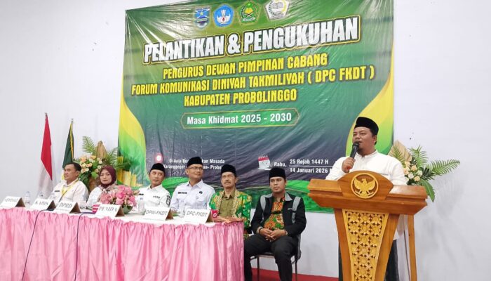 Pengurus FKDT Probolinggo Resmi Dilantik, Dorong Perda Pendidikan Keagamaan Nonformal