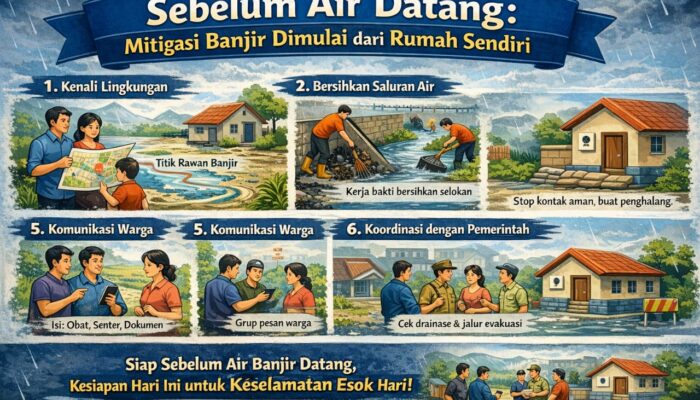 Agar Tak Panik Saat Air Naik, Ini Langkah Mitigasi Banjir yang Bisa Dilakukan dari Rumah