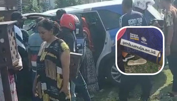 Mobil Universitas Nurul Jadid Alami Kecelakaan di Pantura Probolinggo