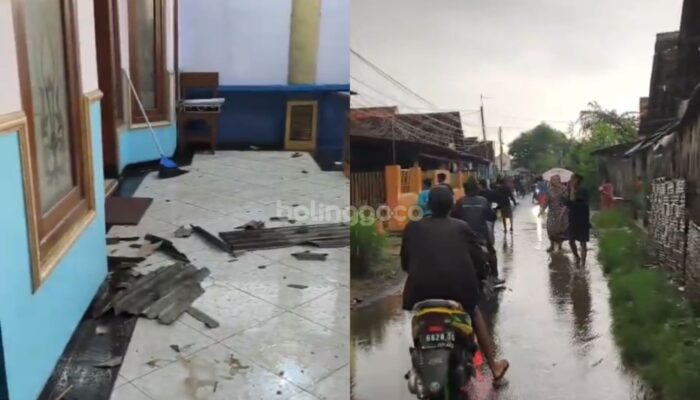 Warga Panik! Puting Beliung Kembali Terjang Probolinggo Rumah Warga Rusak