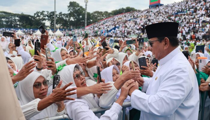 Mujahadah Kubro 1 Abad NU di Malang, Prabowo Kenang Perjuangan Ulama