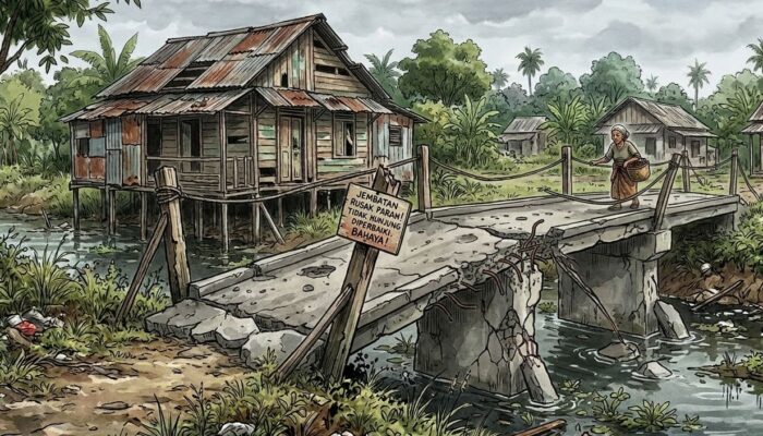 Jembatan Rusak di Probolinggo Belum Diperbaiki, Warga Siap Patungan Rp150 Ribu per Rumah