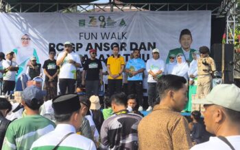 Ribuan Kader GP Ansor dan Fatayat NU Semarakkan Jalan Sehat Harlah di Kraksaan