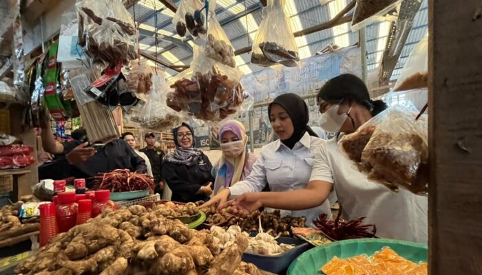 Dini Rahmania Blusukan di Pasar Bantaran, Pedagang Ikut Kecipratan Rezeki