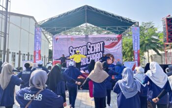 Jelang HUT ke-81 RI, Ratusan Warga Probolinggo Ikuti Senam Sehat Kemerdekaan
